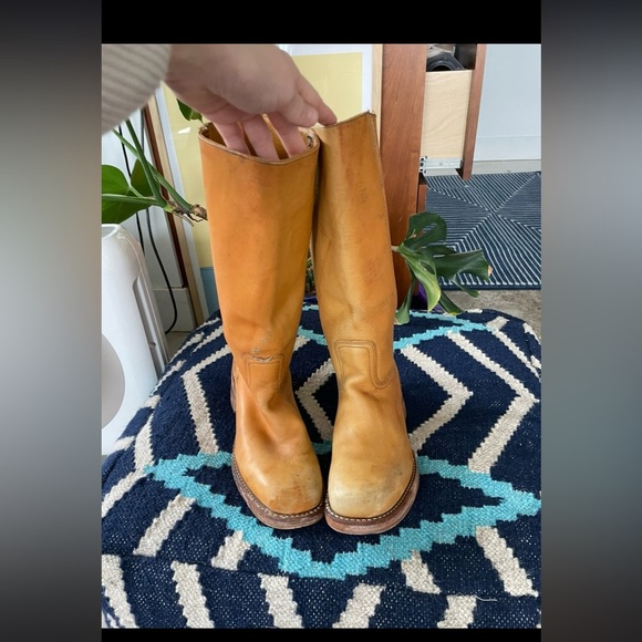 😍 FRYE Campus boots saddle sunrise banana size 10 - Picture 4 of 7